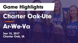Charter Oak-Ute  vs Ar-We-Va  Game Highlights - Jan 13, 2017