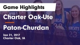 Charter Oak-Ute  vs Paton-Churdan Game Highlights - Jan 21, 2017