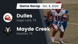 Recap: Dulles  vs. Mayde Creek  2020
