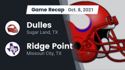 Recap: Dulles  vs. Ridge Point  2021