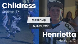 Matchup: Childress High vs. Henrietta  2017
