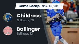 Recap: Childress  vs. Ballinger  2018