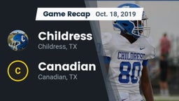 Recap: Childress  vs. Canadian  2019