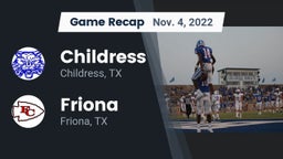 Recap: Childress  vs. Friona  2022