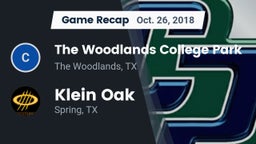 Recap: The Woodlands College Park  vs. Klein Oak  2018