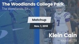 Matchup: College Park High vs. Klein Cain  2018