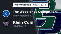 Recap: The Woodlands College Park  vs. Klein Cain  2018