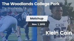 Matchup: College Park High vs. Klein Cain  2019