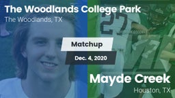 Matchup: College Park High vs. Mayde Creek  2020