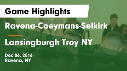Ravena-Coeymans-Selkirk  vs Lansingburgh  Troy NY Game Highlights - Dec 06, 2016