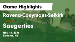 Ravena-Coeymans-Selkirk  vs Saugerties  Game Highlights - Nov 18, 2016