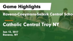 Ravena-Coeymans-Selkirk Central School District vs Catholic Central  Troy NY Game Highlights - Jan 13, 2017