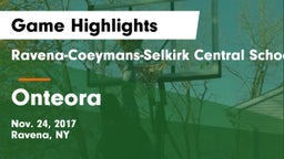 Ravena-Coeymans-Selkirk Central School District vs Onteora  Game Highlights - Nov. 24, 2017