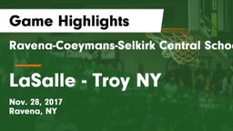 Ravena-Coeymans-Selkirk Central School District vs LaSalle  - Troy NY Game Highlights - Nov. 28, 2017