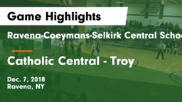 Ravena-Coeymans-Selkirk Central School District vs Catholic Central  - Troy Game Highlights - Dec. 7, 2018