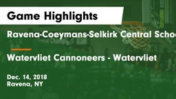 Ravena-Coeymans-Selkirk Central School District vs Watervliet Cannoneers  - Watervliet Game Highlights - Dec. 14, 2018