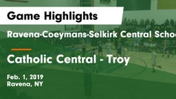 Ravena-Coeymans-Selkirk Central School District vs Catholic Central - Troy Game Highlights - Feb. 1, 2019