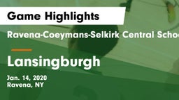 Ravena-Coeymans-Selkirk Central School District vs Lansingburgh  Game Highlights - Jan. 14, 2020