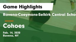 Ravena-Coeymans-Selkirk Central School District vs Cohoes  Game Highlights - Feb. 14, 2020