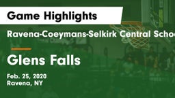Ravena-Coeymans-Selkirk Central School District vs Glens Falls Game Highlights - Feb. 25, 2020