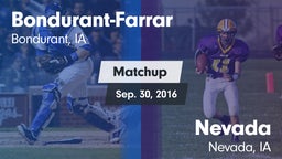 Matchup: Bondurant-Farrar vs. Nevada  2016