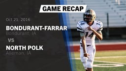 Recap: Bondurant-Farrar  vs. North Polk  2016