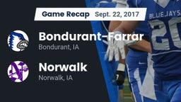 Recap: Bondurant-Farrar  vs. Norwalk  2017