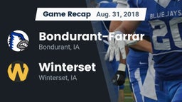 Recap: Bondurant-Farrar  vs. Winterset  2018