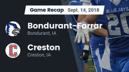 Recap: Bondurant-Farrar  vs. Creston  2018