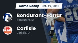 Recap: Bondurant-Farrar  vs. Carlisle  2018
