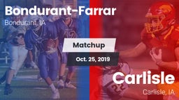 Matchup: Bondurant-Farrar vs. Carlisle  2019