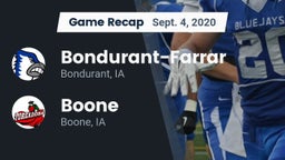 Recap: Bondurant-Farrar  vs. Boone  2020