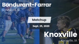 Matchup: Bondurant-Farrar vs. Knoxville  2020