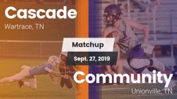 Matchup: Cascade  vs. Community  2019