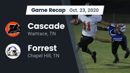 Recap: Cascade  vs. Forrest  2020