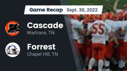 Recap: Cascade  vs. Forrest  2022