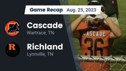 Recap: Cascade  vs. Richland  2023