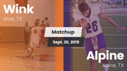 Matchup: Wink  vs. Alpine  2019