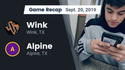 Recap: Wink  vs. Alpine  2019