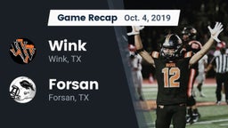 Recap: Wink  vs. Forsan  2019