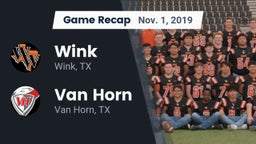 Recap: Wink  vs. Van Horn  2019