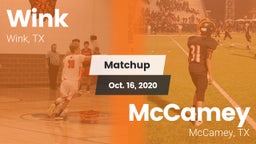 Matchup: Wink  vs. McCamey  2020