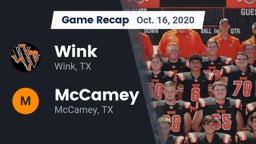 Recap: Wink  vs. McCamey  2020