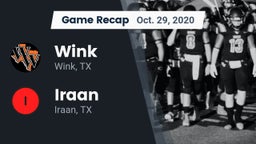 Recap: Wink  vs. Iraan  2020
