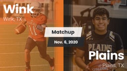 Matchup: Wink  vs. Plains  2020