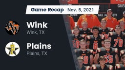 Recap: Wink  vs. Plains  2021