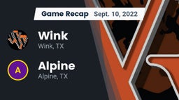 Recap: Wink  vs. Alpine  2022