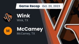 Recap: Wink  vs. McCamey  2023