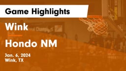 Wink  vs Hondo NM Game Highlights - Jan. 6, 2024