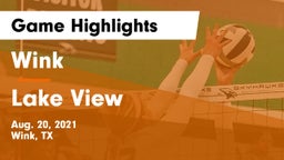 Wink  vs Lake View  Game Highlights - Aug. 20, 2021
